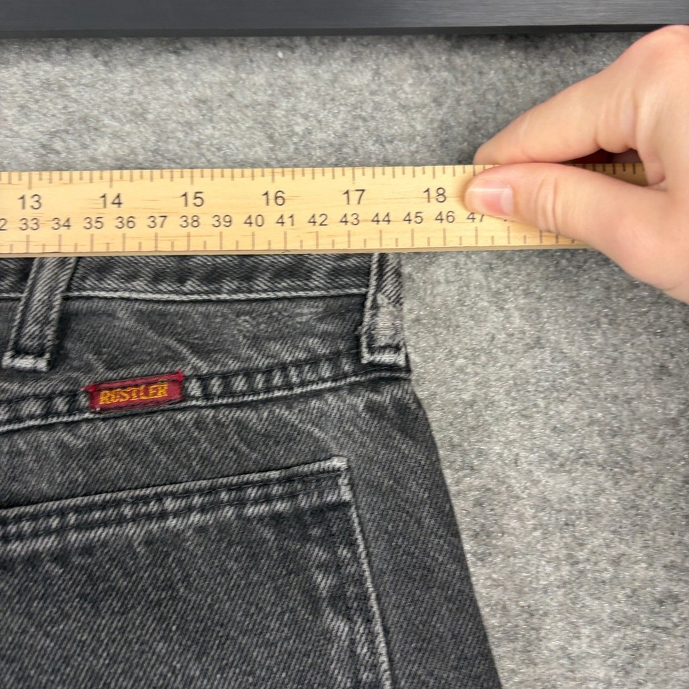 Rustler Jeans Mens 36x30 Black Faded Denim Regular Fit Western Outdoor Rugged - Picture 12 of 16